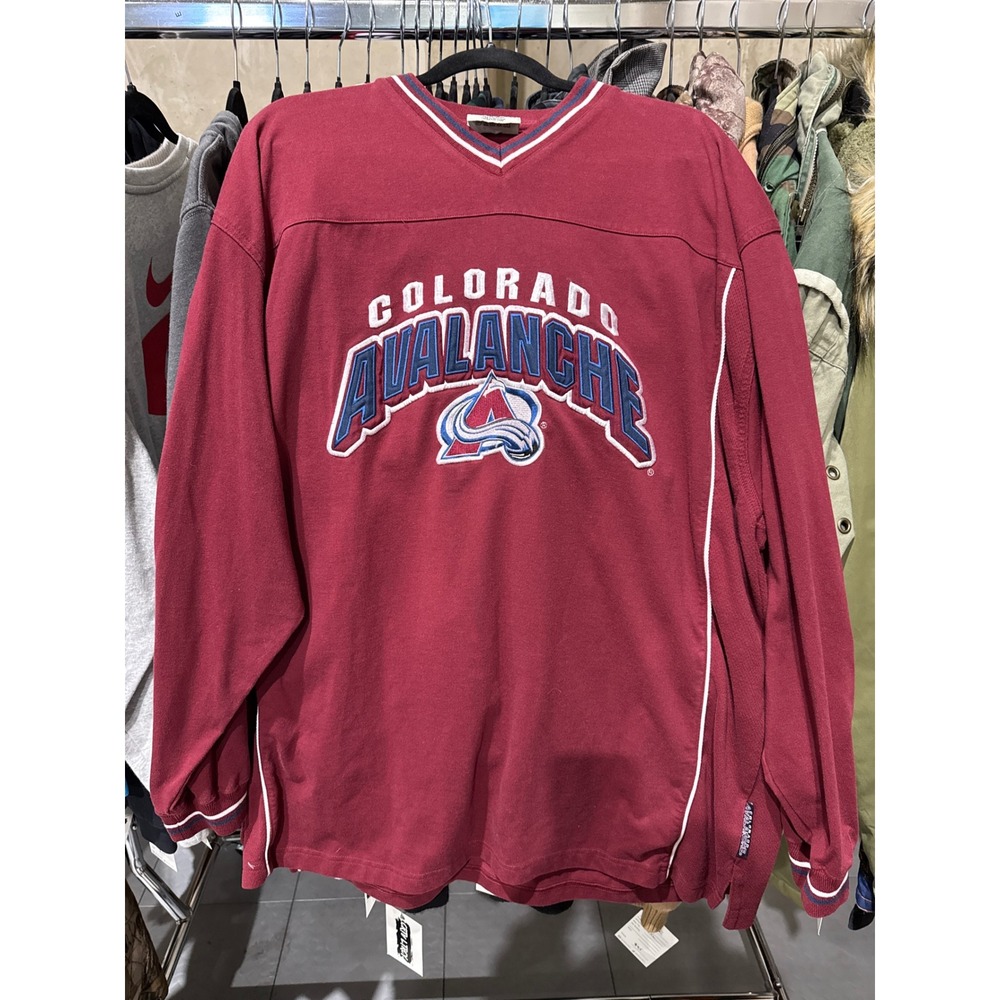 Vintage Lee Sport‎ Colorado Avalanche NHL Jersey Shirt Burgundy XXL Long Sleeve